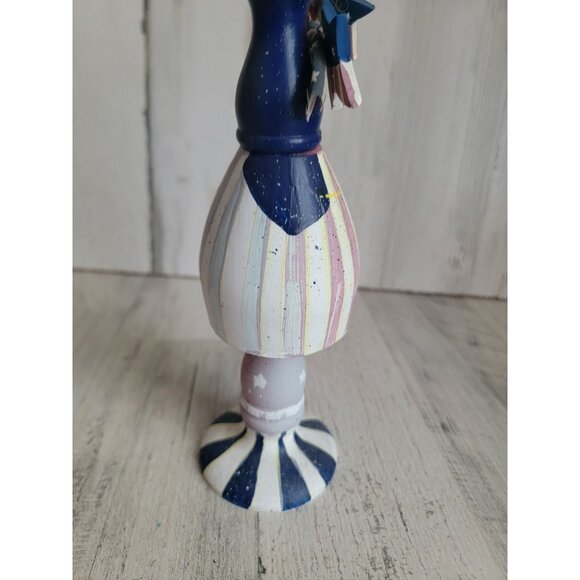 Wooden bobblehead Uncle Sam July 4th home decor figure - Picture 4 of 8